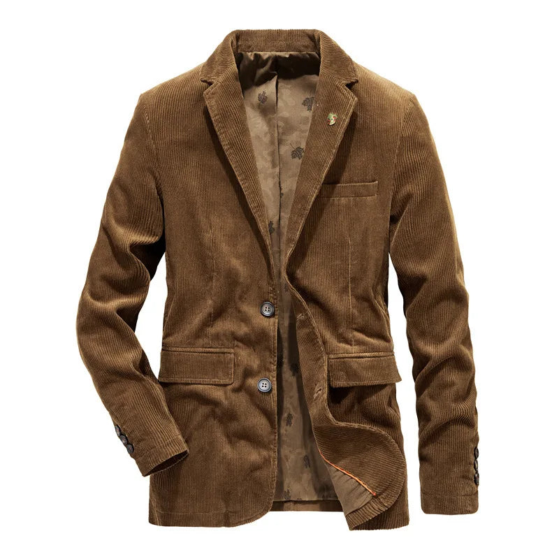 Herren Cord-Blazer Braun Klassisch