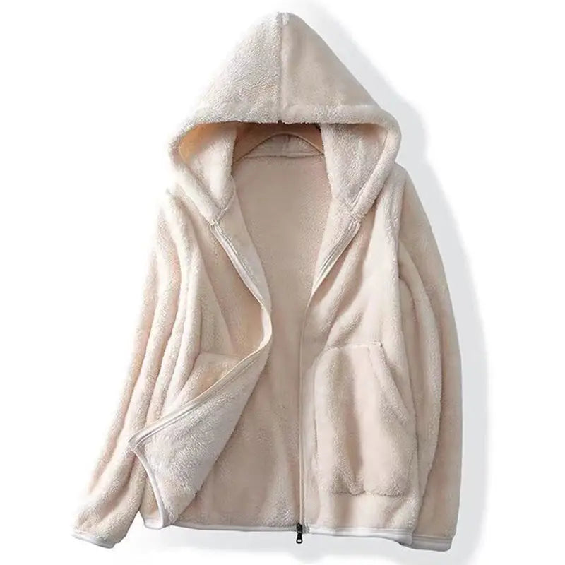 Damen Winterjacke Kapuzenjacke Reißverschluss Kuschelig