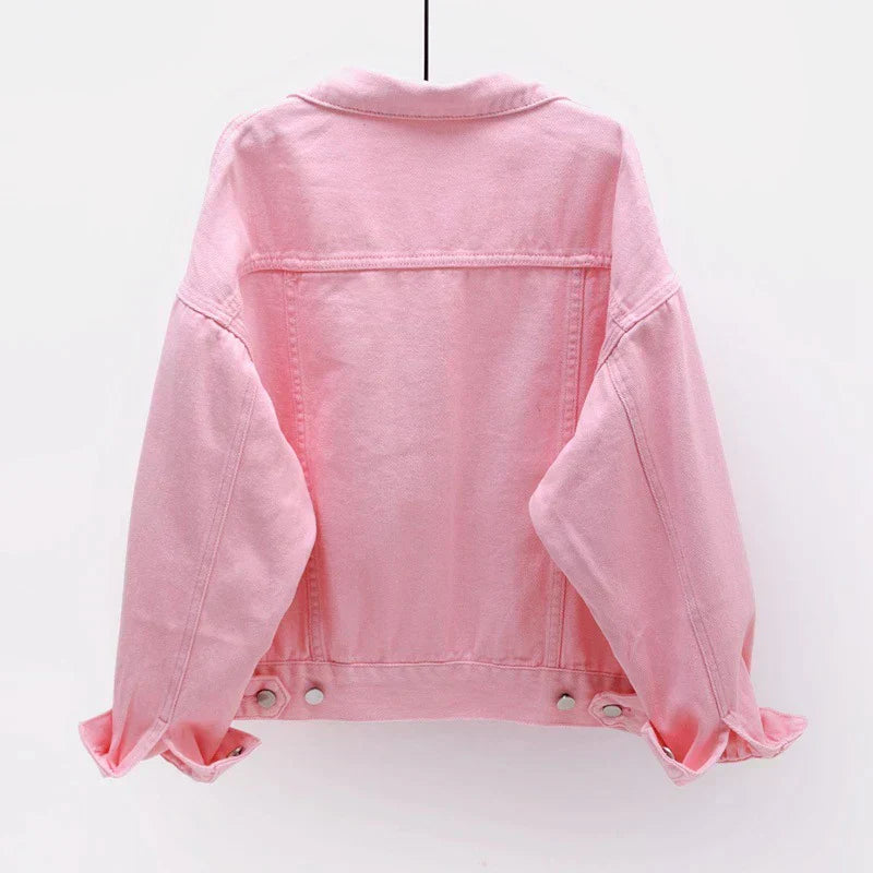 Damen Denimjacke Klassisch Vielfältige Farben