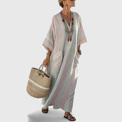 Damen Maxi Kleid Boho Stil