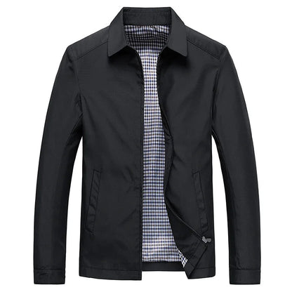 Herren Regenjacke Wasserfest Stylisch Schwarz - Eveloria