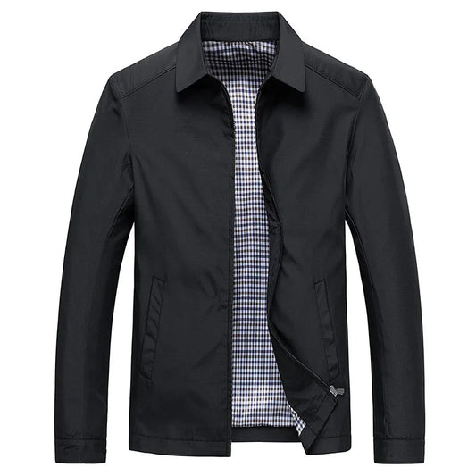 Herren Regenjacke Wasserfest Stylisch Schwarz - Eveloria
