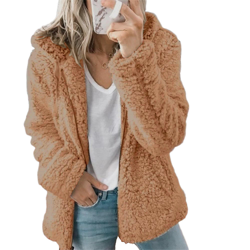 Damen Teddy-Mantel Warm