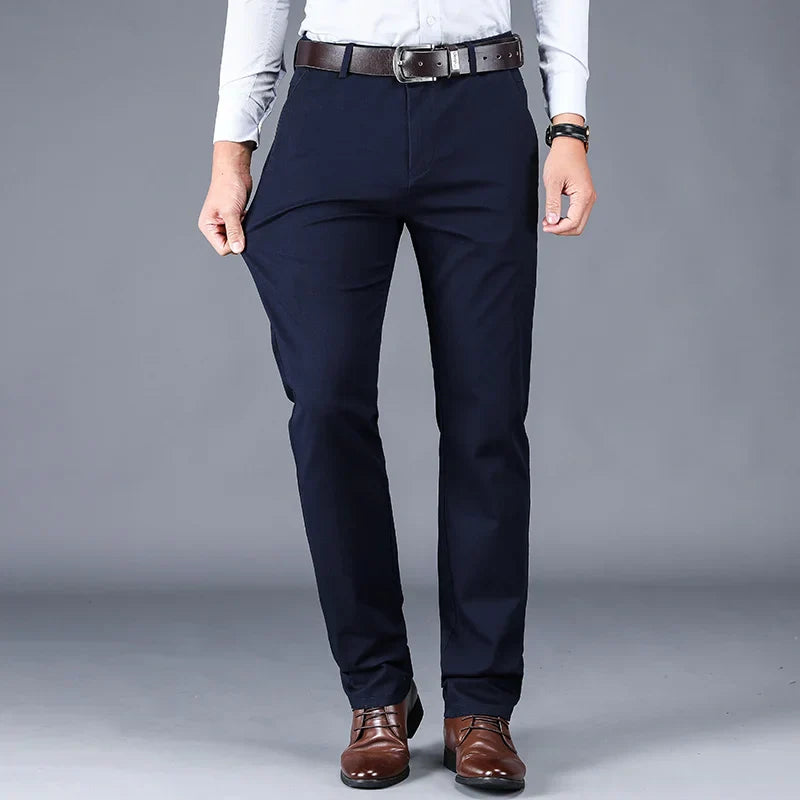Herren Anzughosen Slim Fit Baumwolle
