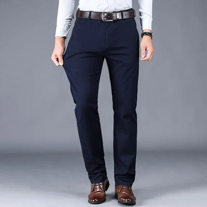 Herren Anzughosen Slim Fit Baumwolle
