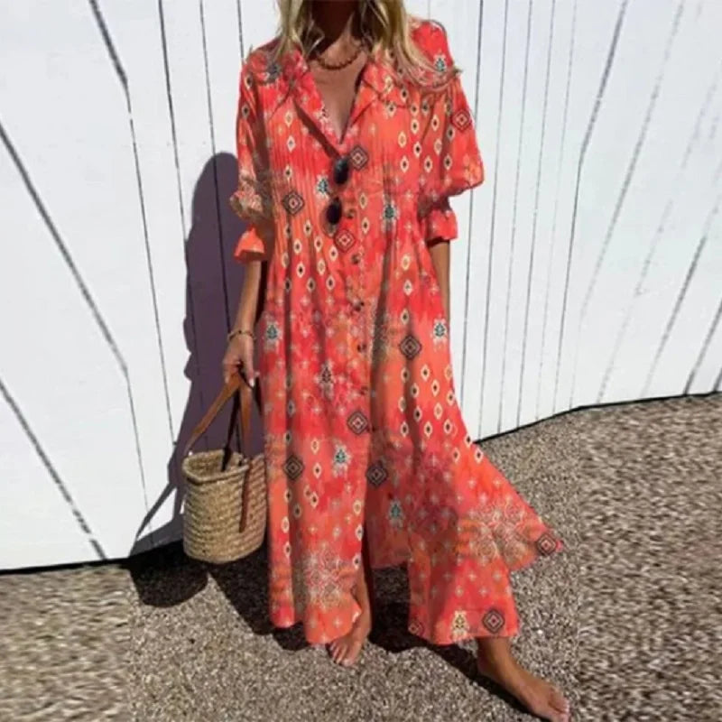 Eveloria Damen Frühlingskleid Boho-Stil
