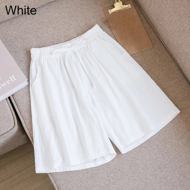 Eveloria Damen Baumwoll Shorts Knielang