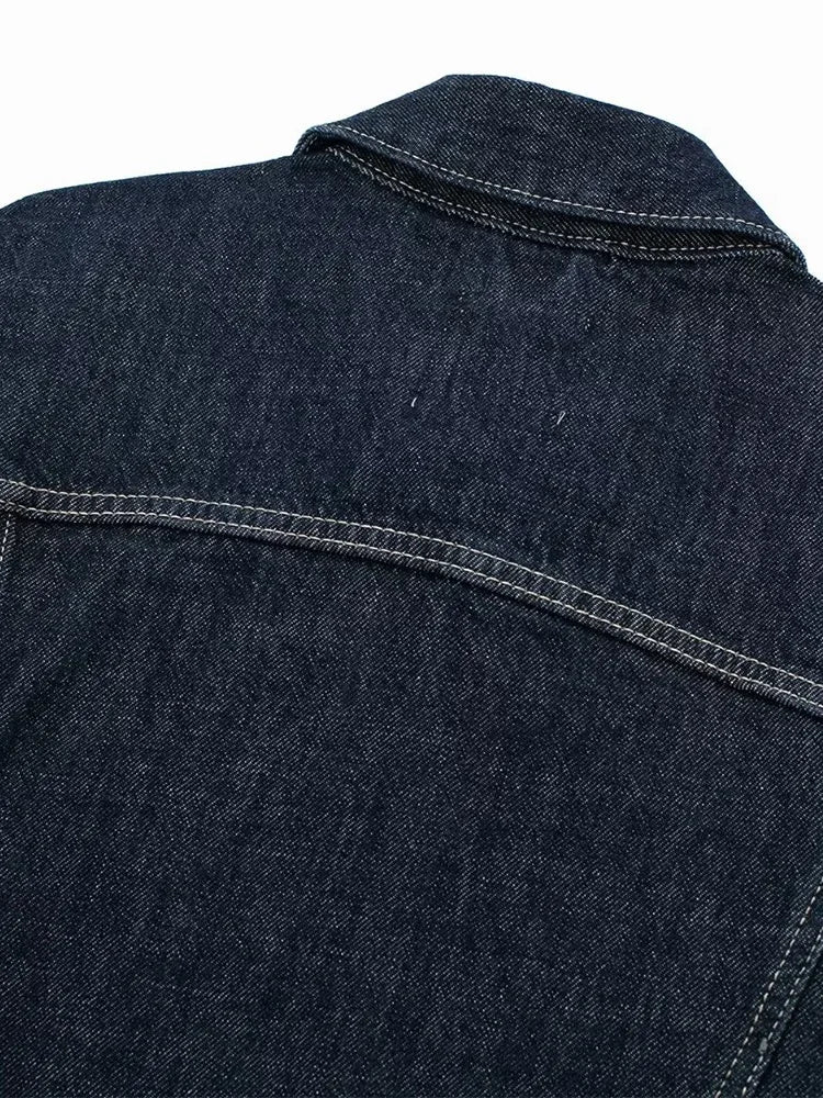 Eveloria Damen Denim-Jacke Blau