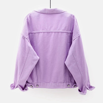 Damen Denimjacke Klassisch Vielfältige Farben