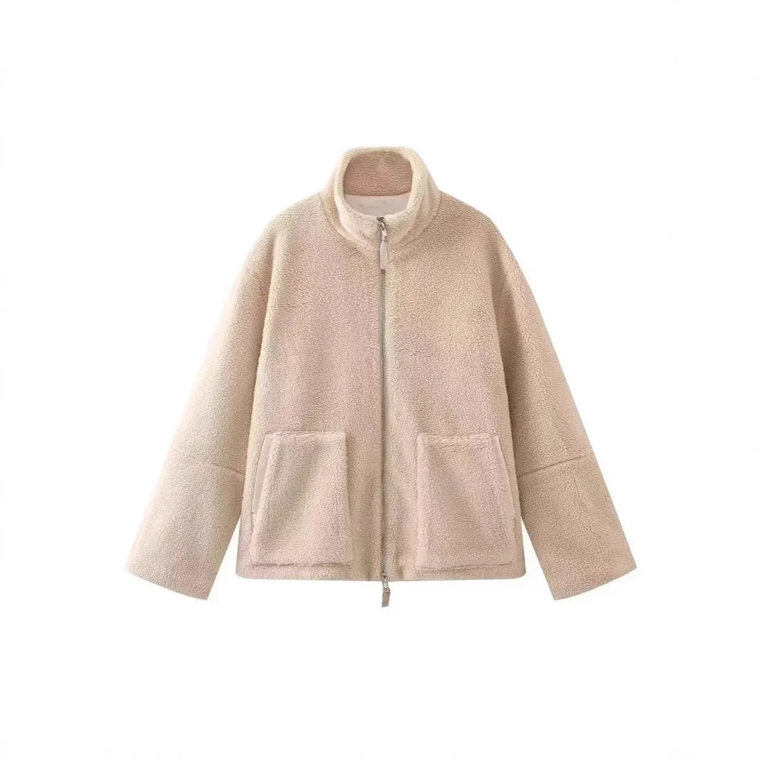 Eveloria Damen Teddyjacke Flauschig Winterwarm - Eveloria