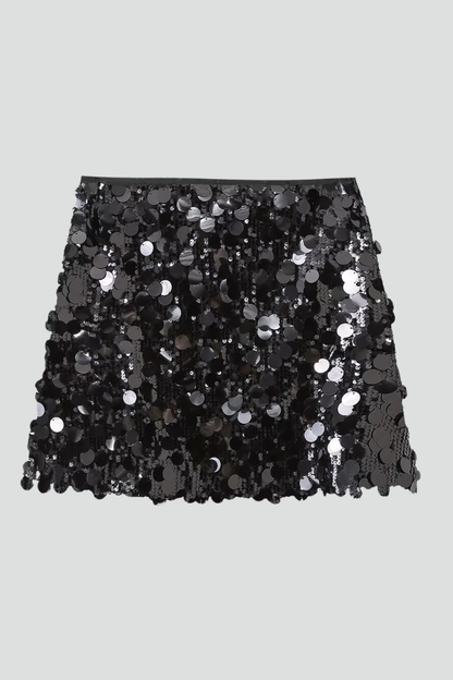 Damen Minirock Paillettenrock Glitzer - Eveloria