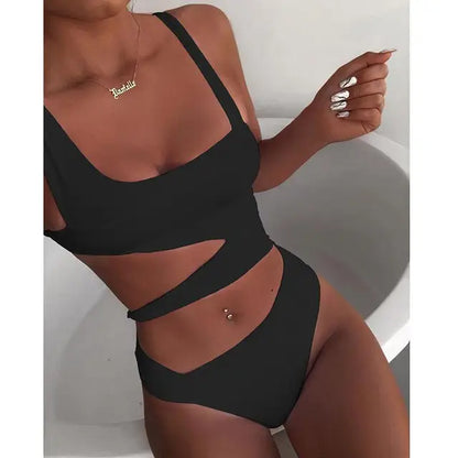 Eveloria Damen Badeanzug mit Bauchfreiem Ausschnitt
