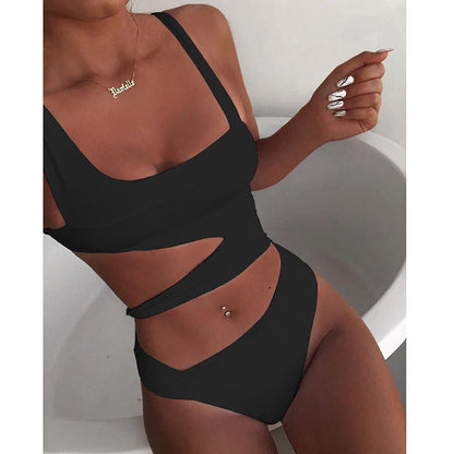 Eveloria Damen Badeanzug mit Bauchfreiem Ausschnitt