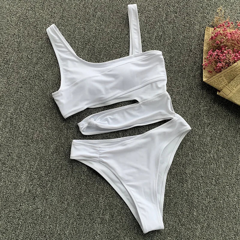 Eveloria Damen Badeanzug mit Bauchfreiem Ausschnitt