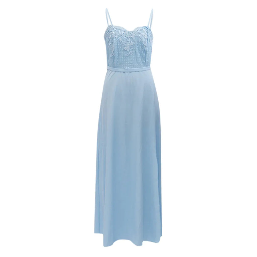 Eternal Elegance Damen Brautjungfernkleid Hochgeschlitzt