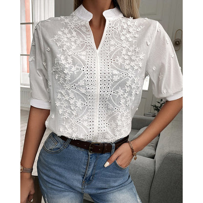 Damen Bluse Weiß - Eveloria