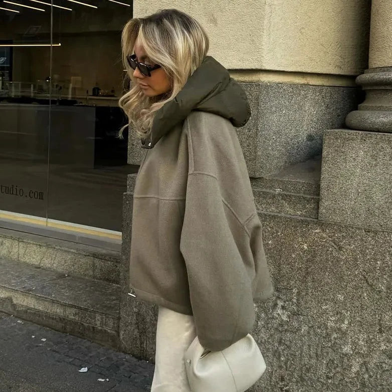 Eveloria Damen Lässige Lockere Kapuzenjacke