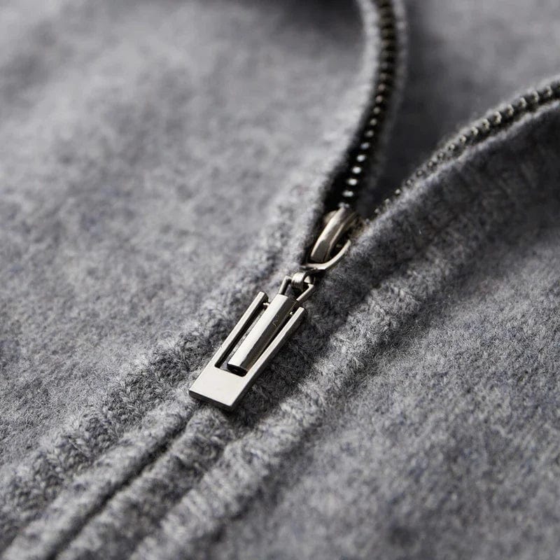 Eveloria Herren Strickjacke Reißverschluss Bequem Anthrazit