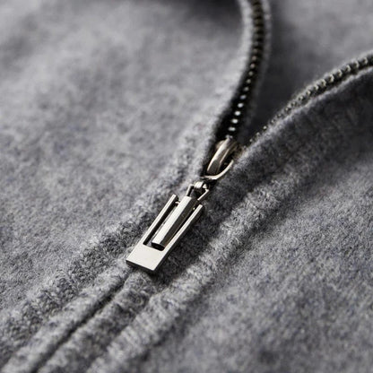 Eveloria Herren Strickjacke Reißverschluss Bequem Anthrazit
