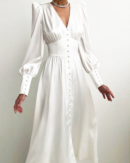 Eveloria Damen Satinkleid Sommer Elegantes Design