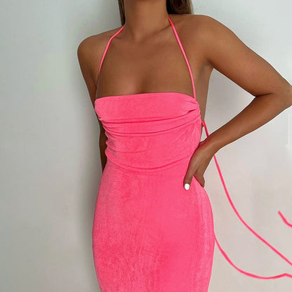 Eveloria Damenkleid Tiefem Rückenausschnitt