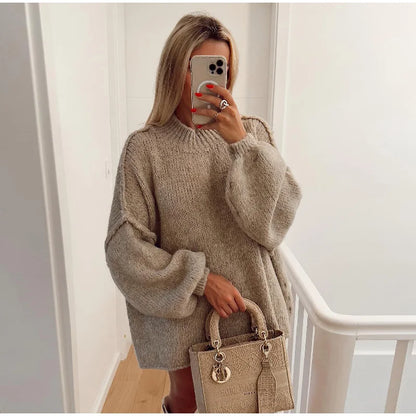 Damen Oversize Strickpullover