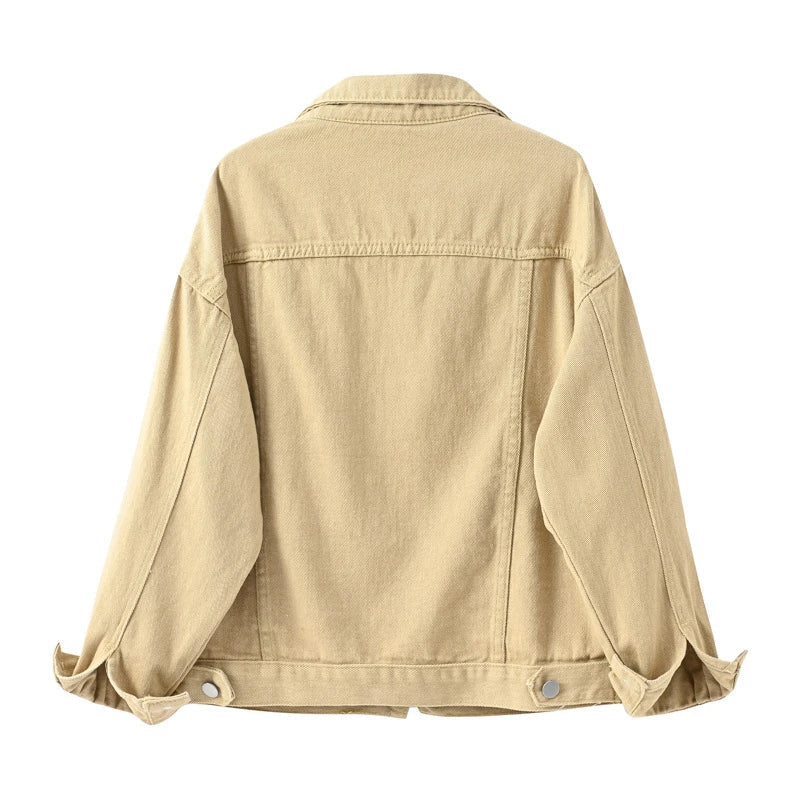Damen Denimjacke Klassisch Vielfältige Farben