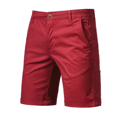 Herren Chino-Shorts Freizeit mit Knopfleiste Beige