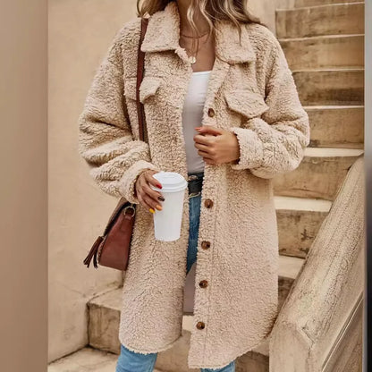 Damen Fleecejacke Bequem Elegant Grau