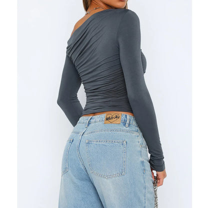 Käthe Damen Langarm-Oberteil Twisted-Design