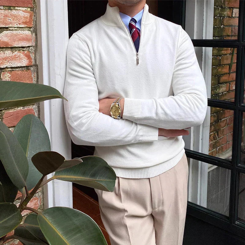 Elias Herren Pullover Viertelzip Frühjahr