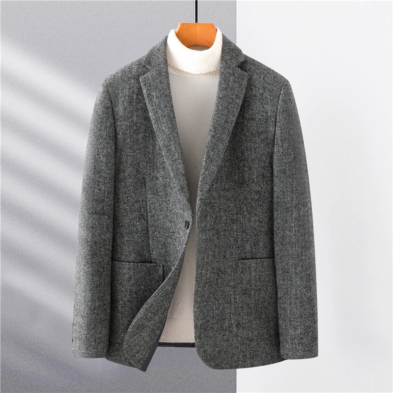 Herren Blazer Grau Elegantes Design - Norvielle