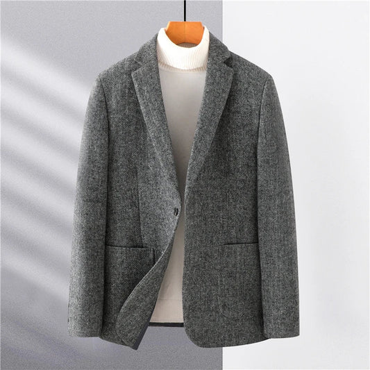 Herren Blazer Grau Elegantes Design - Norvielle