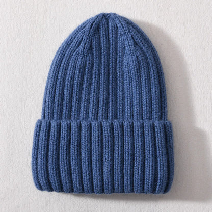 Unisex Strickmütze Gerippt Warm