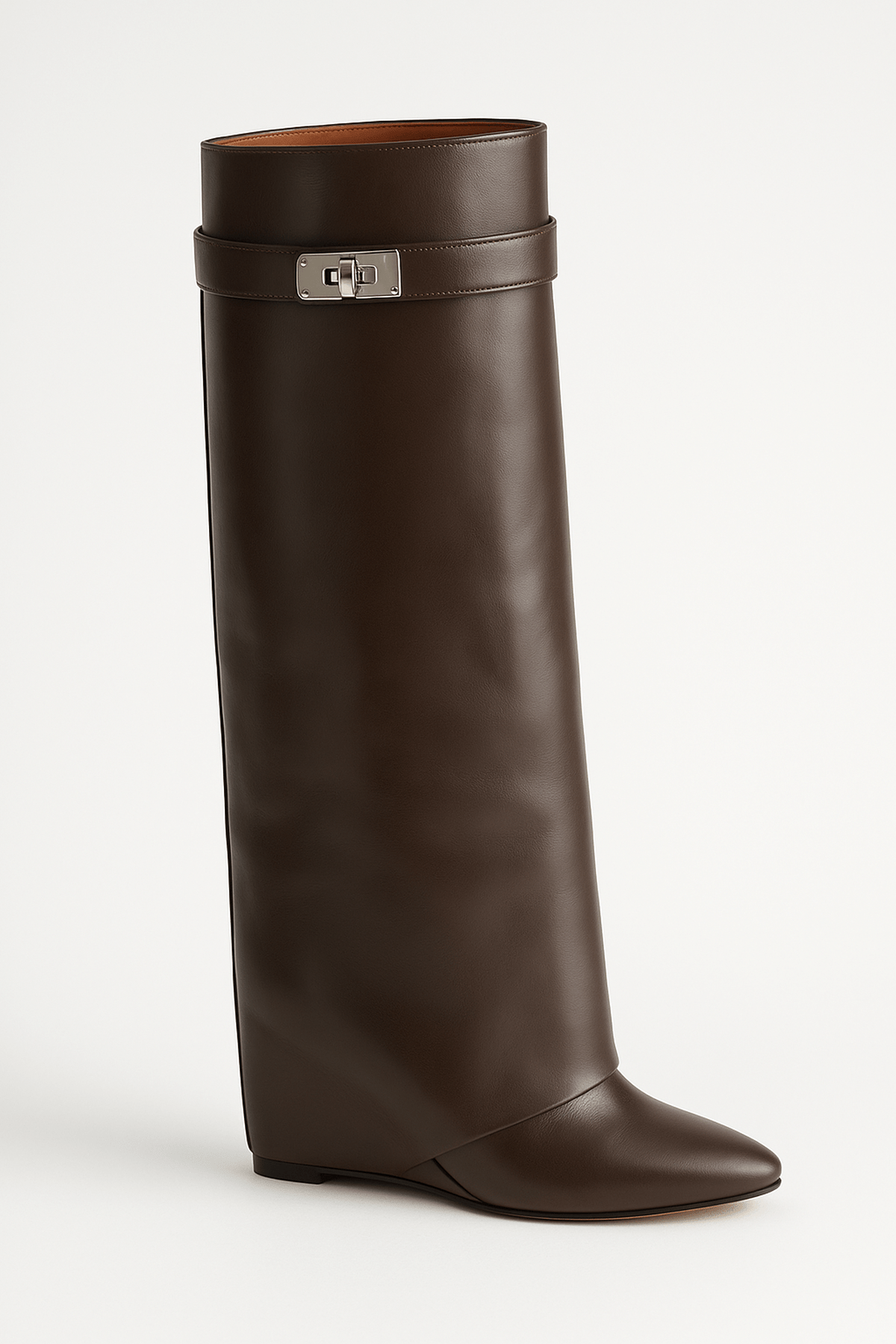 Damen Stiefel Keilabsatz Spitze Schuhspitze