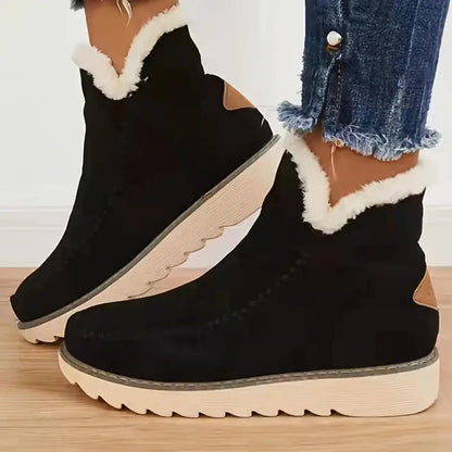 Eveloria Damen Schaffellstiefel Rutschfeste Gummisohle