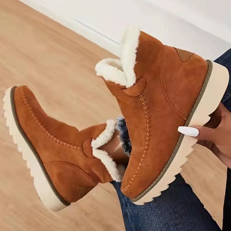 Eveloria Damen Schaffellstiefel Rutschfeste Gummisohle - Eveloria