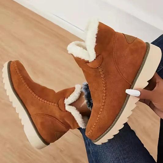 Eveloria Damen Schaffellstiefel Rutschfeste Gummisohle - Eveloria