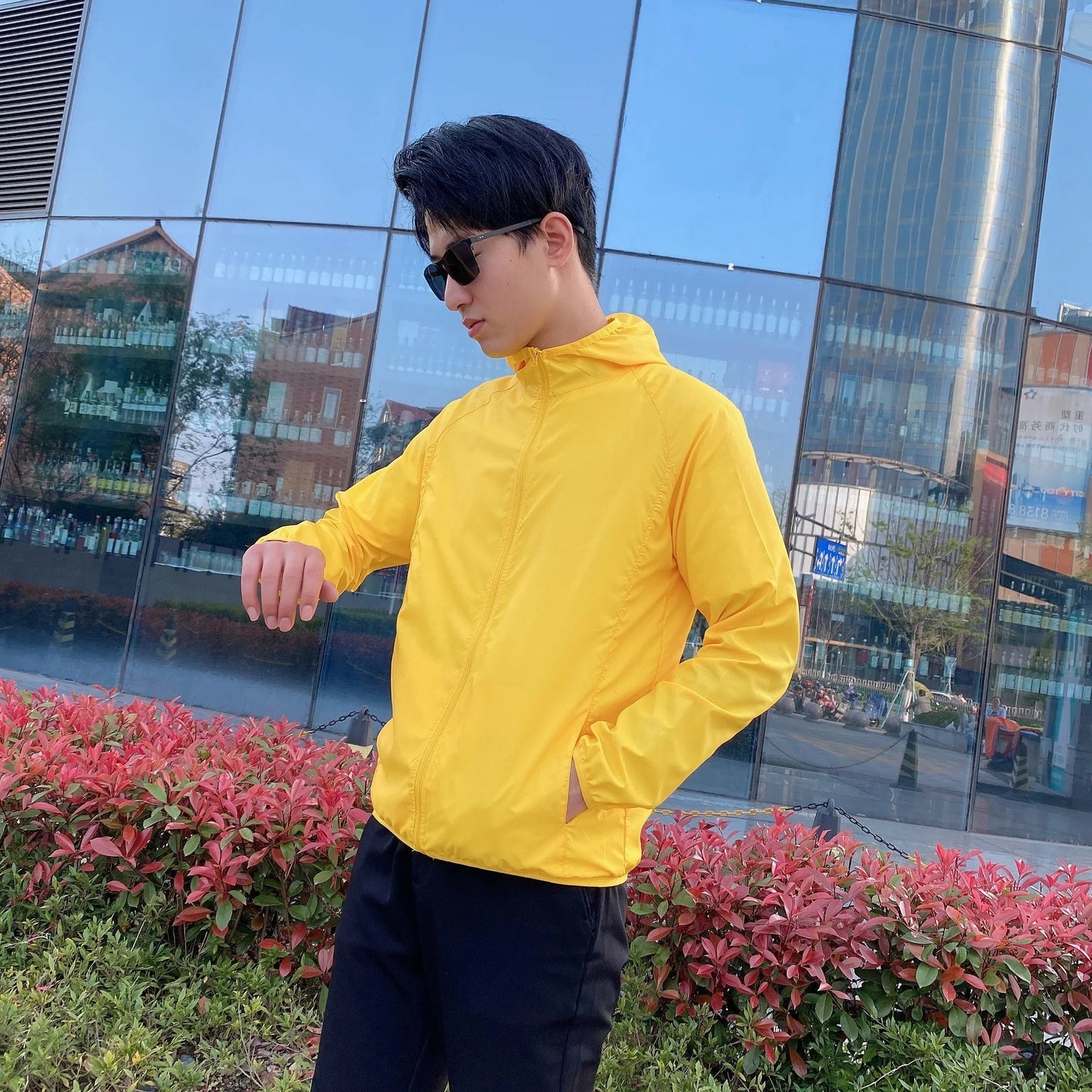 Herren Windbreaker Jacke Leicht Reißverschluss