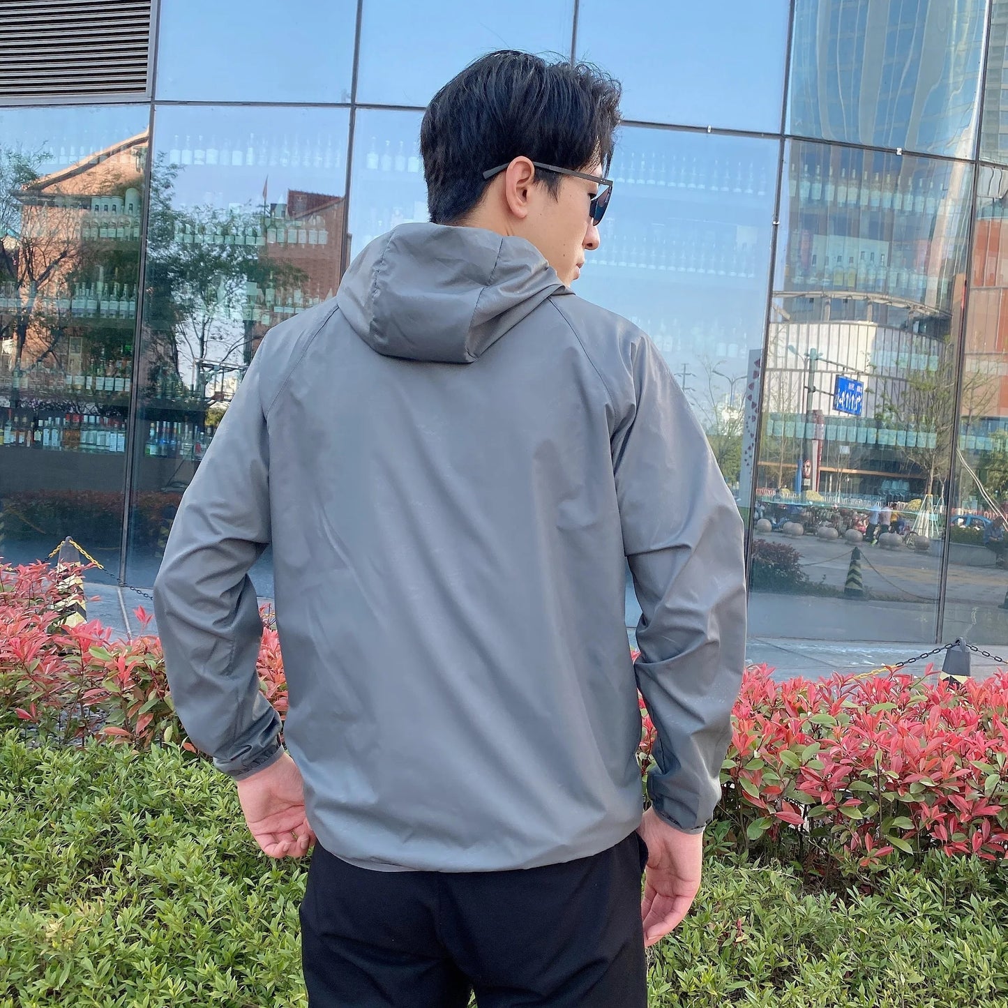 Herren Windbreaker Jacke Leicht Reißverschluss