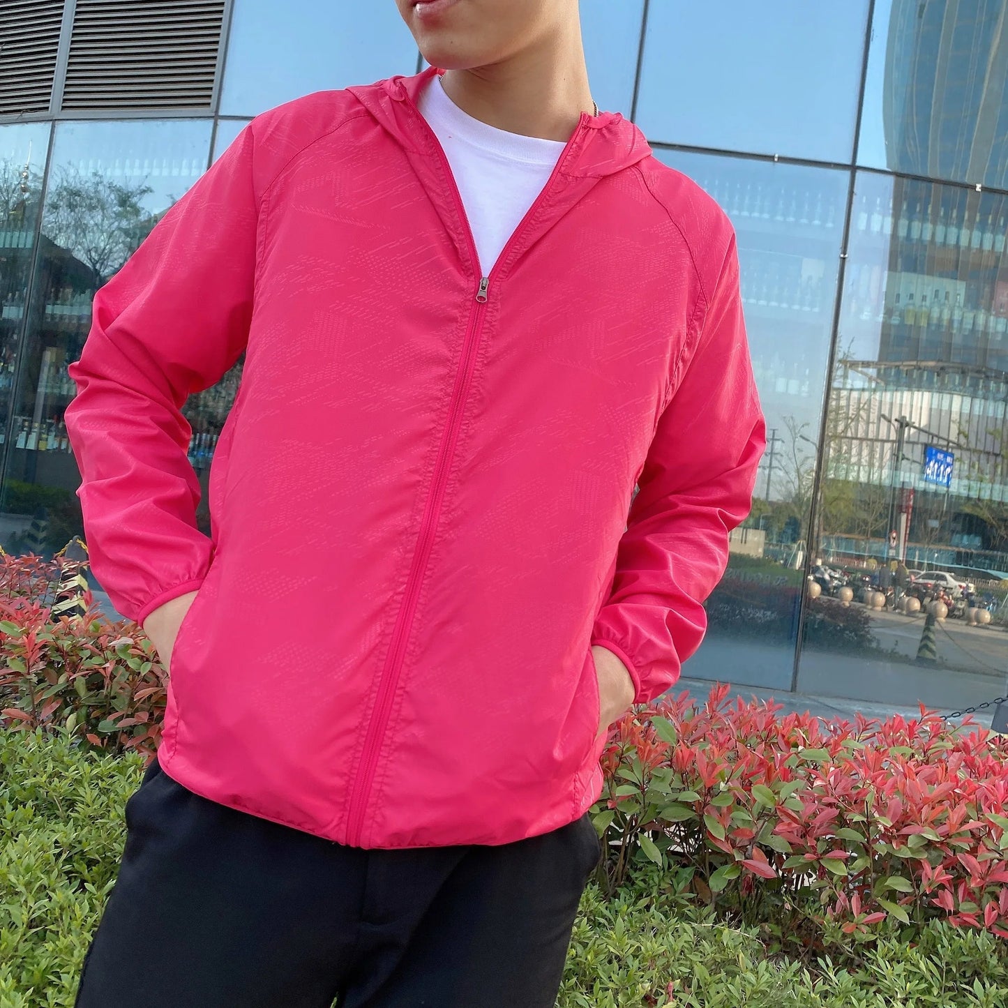 Herren Windbreaker Jacke Leicht Reißverschluss