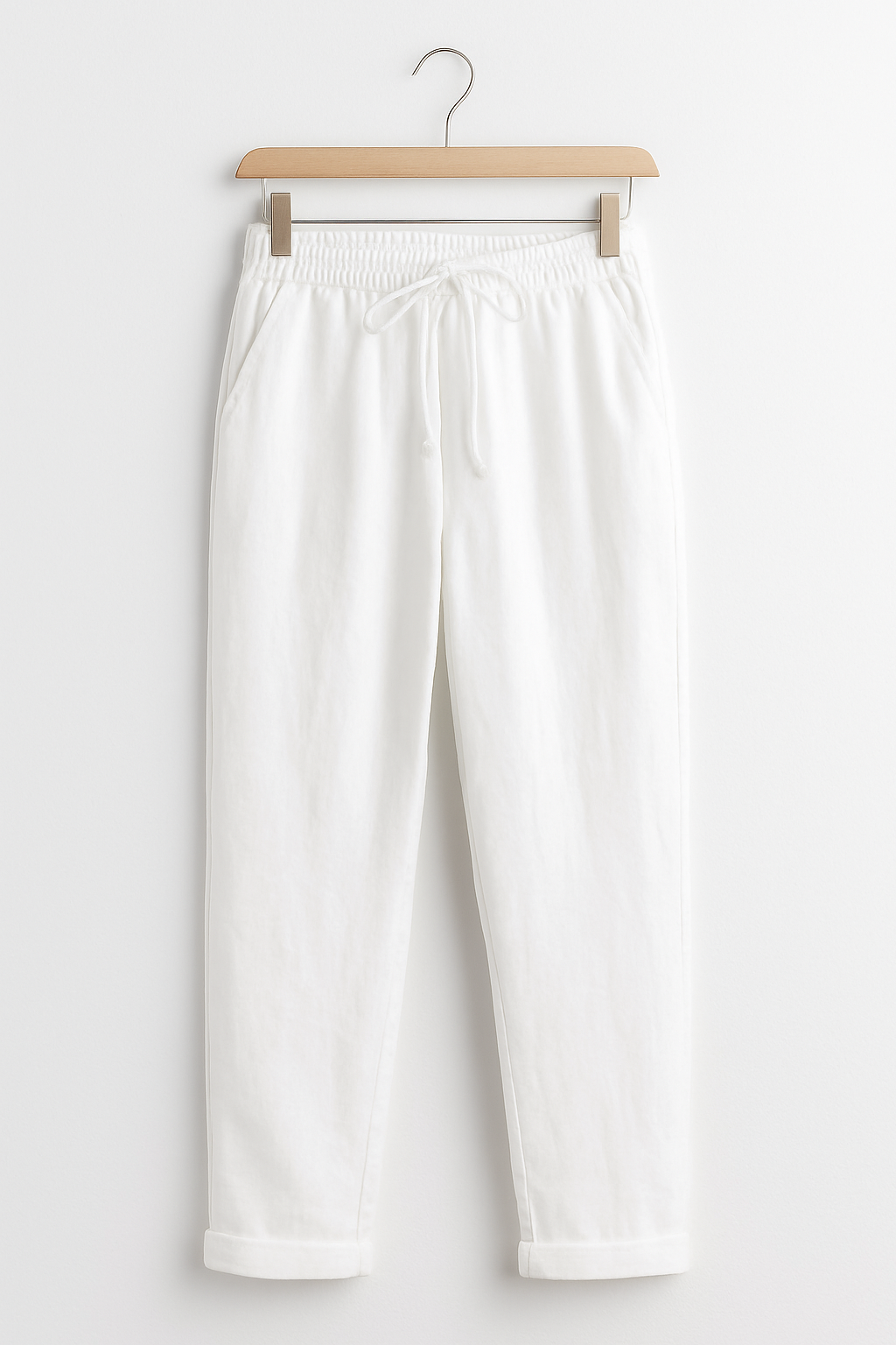 Damen Hose mit Gummibund und Kordelzug
