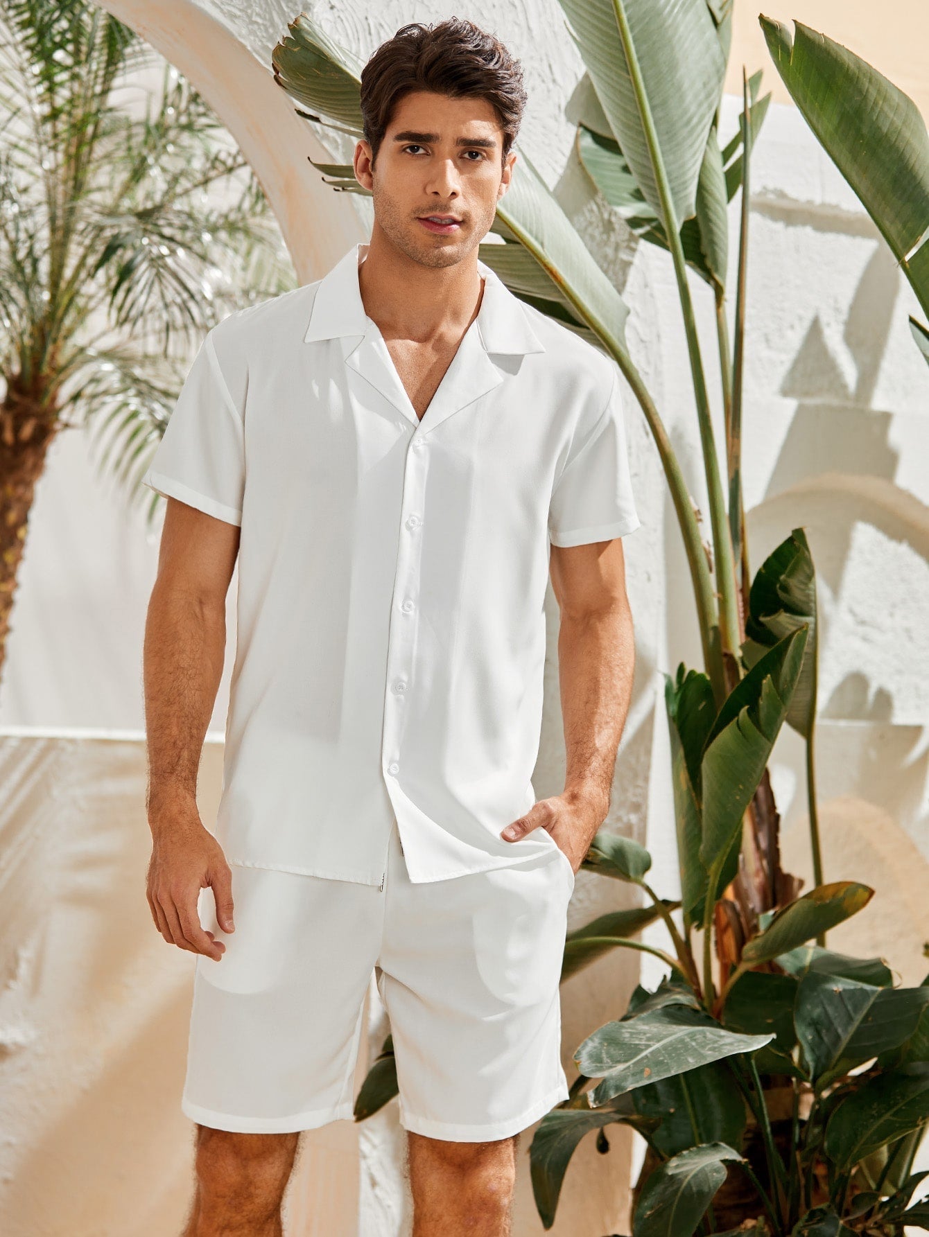 Herren Kurzarm Shirt und Shorts Set Sommer Zweiteiler - Eveloria
