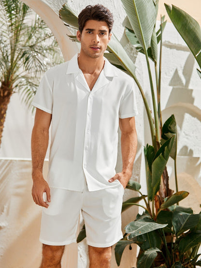 Herren Kurzarm Shirt und Shorts Set Sommer Zweiteiler - Eveloria