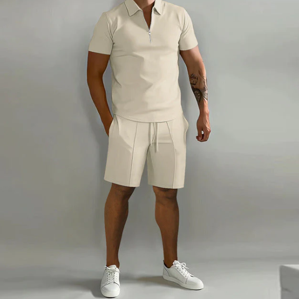 Herren Kurzarm Shorts und Shirt Set Zweiteilig Sommer - Eveloria