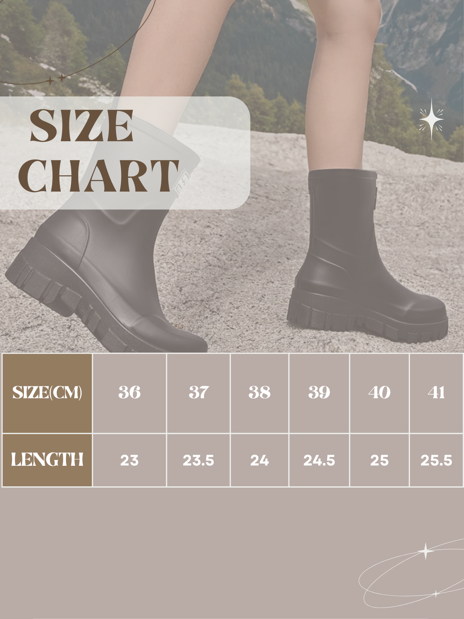 Eveloria Damen Gummistiefel Wasserdicht Knöchelhöhe - Eveloria