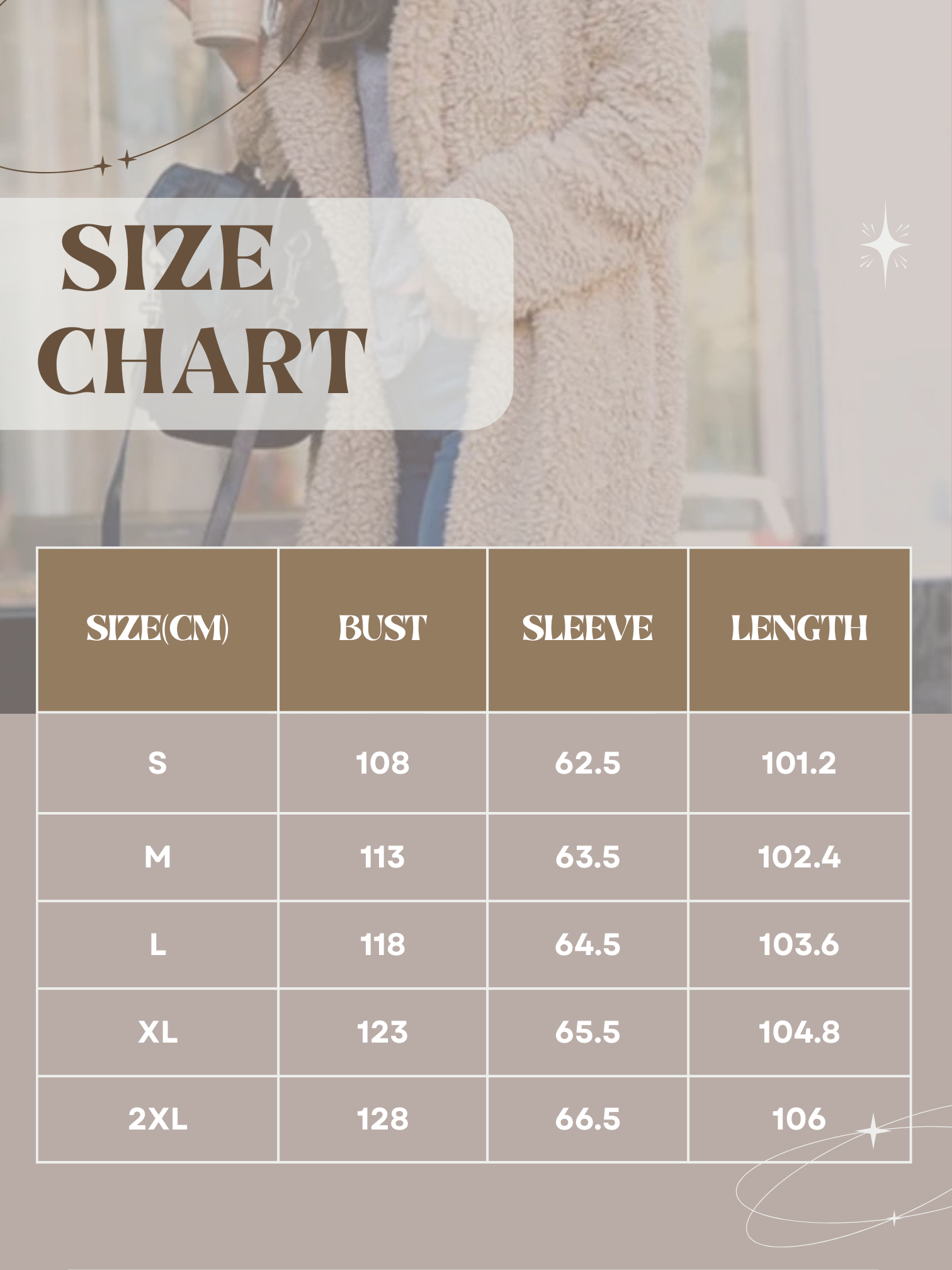 Damen Wintermantel Lang Teddy Warm - Eveloria