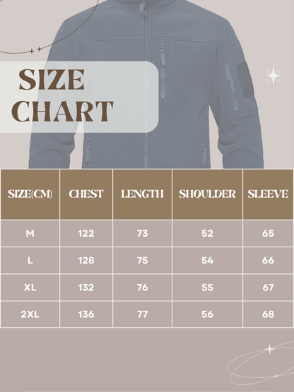 Eveloria Herren Fleecejacke Thermal Hochkragen Regulär Schwarz - Eveloria