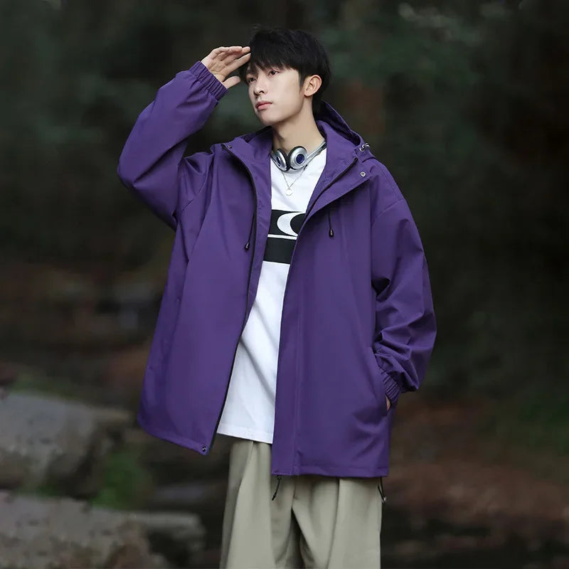 Herren Skijacke Oversized mit Kapuze Winterfunktion