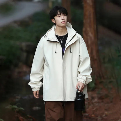 Herren Skijacke Oversized mit Kapuze Winterfunktion